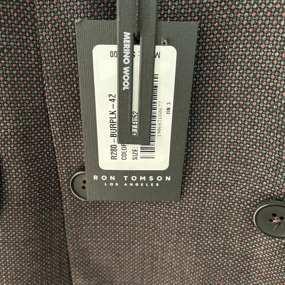 Ron Tomson men's double breasted blazer New with Tags size US 42 CAD-20-8